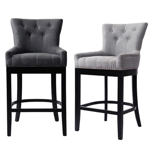 Bar stool linen upholstery - stool,