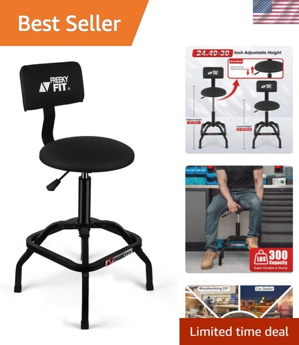 Shop stool with backrest - stool,
