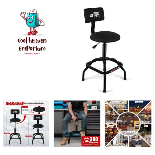 Shop stool with backrest - shop,